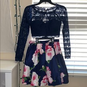 Navy Blue Homecoming Dress